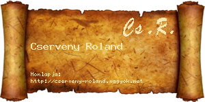 Cserveny Roland névjegykártya